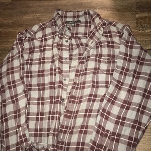 DARK RED & GREY FLANNEL